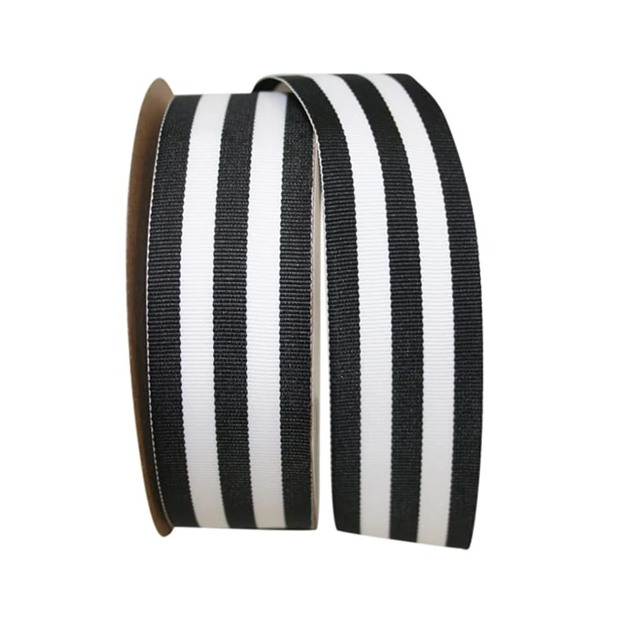 Grosgrain Stripe Ribbon - Black