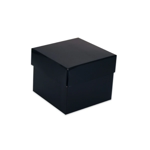6" x 6" x 5" Black Gloss Display Box - 50/Pack
