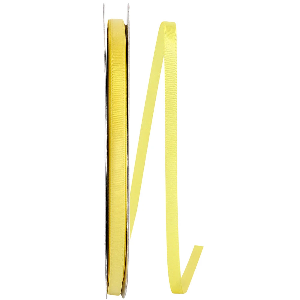 100 Yards 1/4" Lemon - Single Face Satin Ribbon