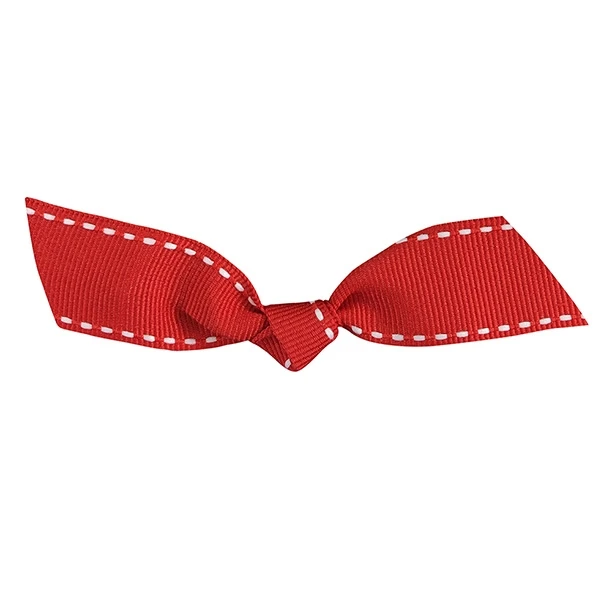 7/8" Red / White Grosgrain