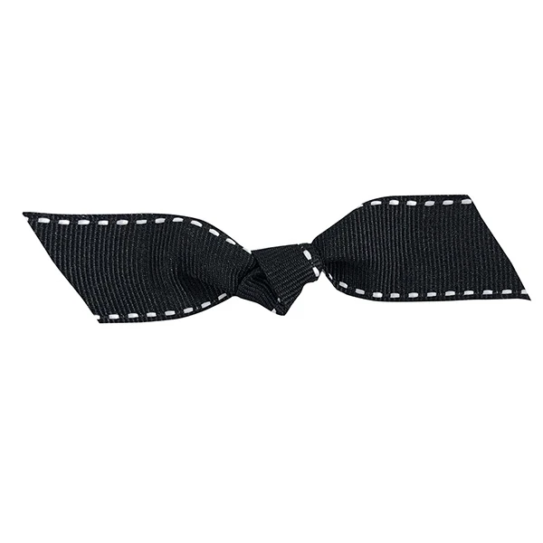 7/8" Black / White Grosgrain