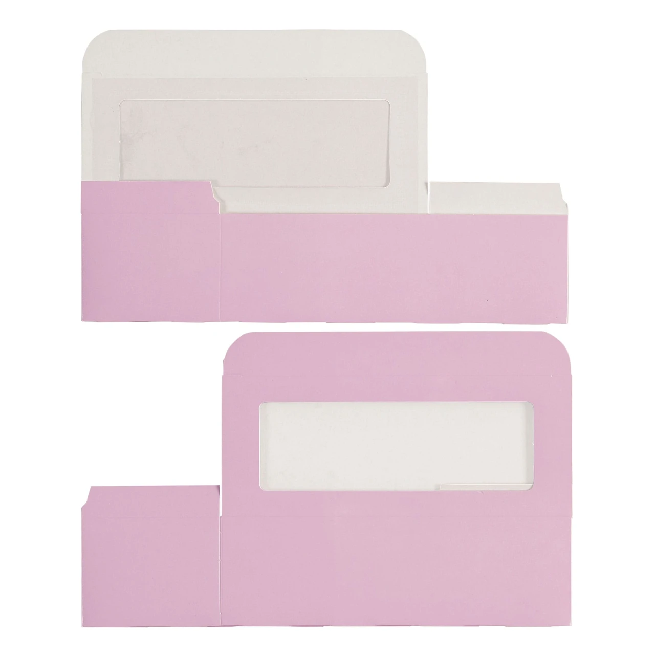 100 Boxes - Lavender Bakery Boxes with Window - 8" x 3-1/4" x 2-1/2"