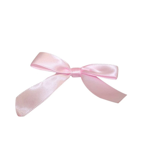 5/8" Ribbon - Pre-Tied Satin Twist Tie Bows - Lt.Pink - 100 Bows