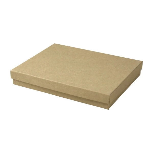 100 Boxes - Natural Kraft Jewelry Box - Large - 7" x 5" x 1-1/4"