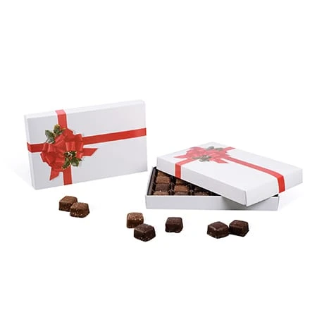 50 Covers - 1 lb. Candy-Chocolate Box Covers - Ribbon N' Holly