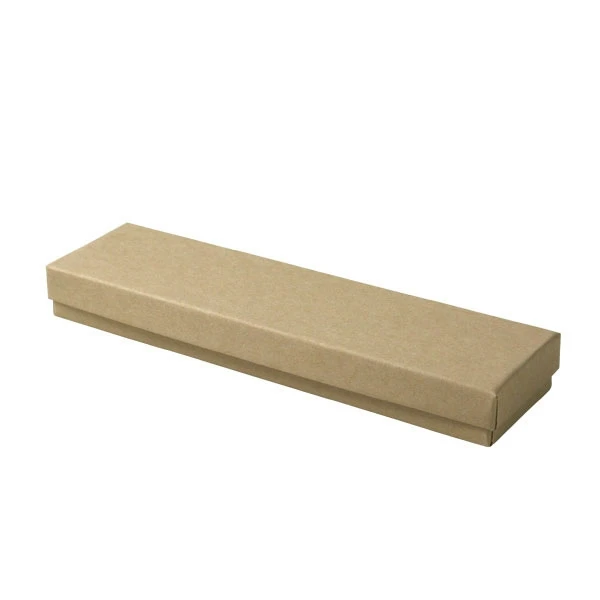 100 Boxes - Natural Kraft Jewelry Box - Necklace - 8" x 2" x 7/8"
