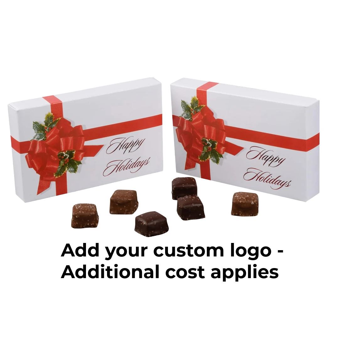 250 Covers - 1/2 lb. Candy Box Covers - Ribbon N' Holly - 7-1/8" x 4-1/2" x 1-1/8"