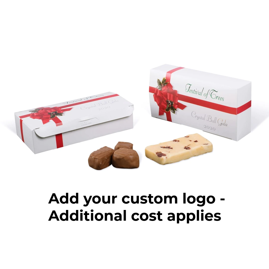 250 Boxes - 2 lb. Candy & Fudge Boxes - Christmas - Ribbon N' Holly