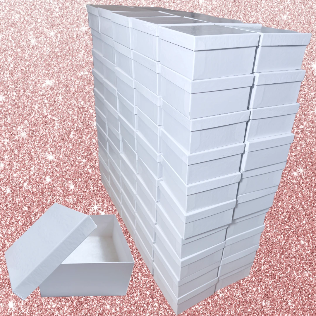 100 Boxes - Matte Navy Blue Jewelry Boxes