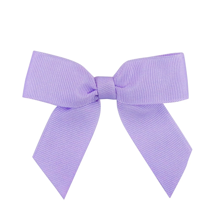 7/8" Light Orchid Grosgrain - Pre-Tied Twist Tie Bows - 100 Bows/Pack