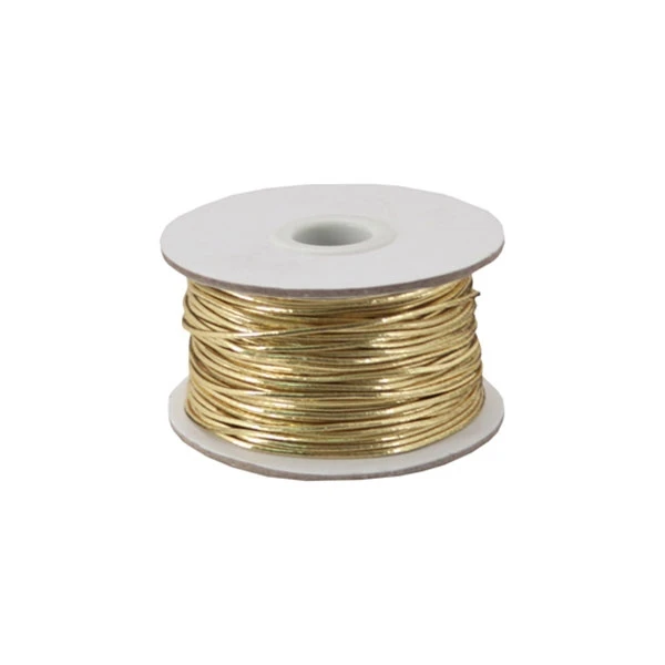 Silver Metallic Stretch Cord - 100 Yard/Roll