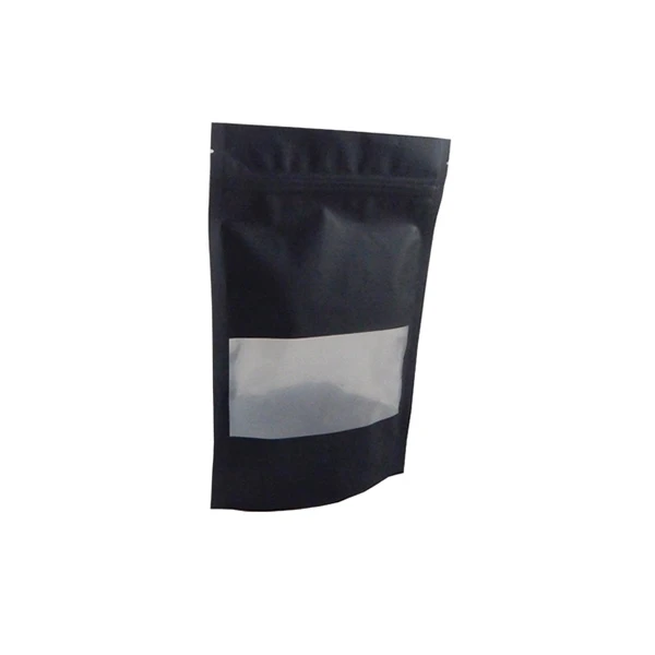 50 Bags - Zipper Candy Pouch Black 4" x 2" x 6"
