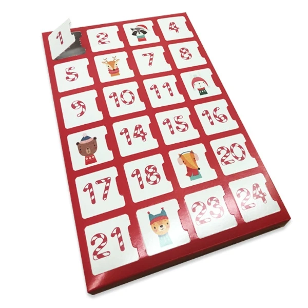 50 Boxes - Fillable (Empty) Advent Calendar Candy Boxes - Candy Cane (trays sold separately)