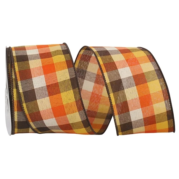 Wired Country Field Plaid Ribbon - 2-1/2" x 10 Yards