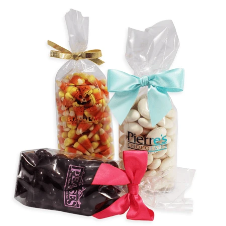 Small 1-3/4" x 8-1/2" x 1-I 3/4" Clear Hard Bottom Poly Cello Bags - 2.5 Mil Gauge - Heat Sealable 100 per pack