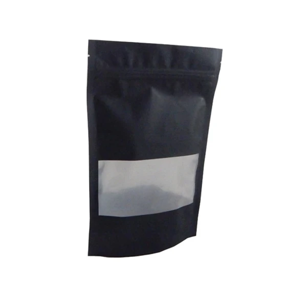 50 Bags - Zipper Candy Pouch Black 5" x 2-1/2" x 8"