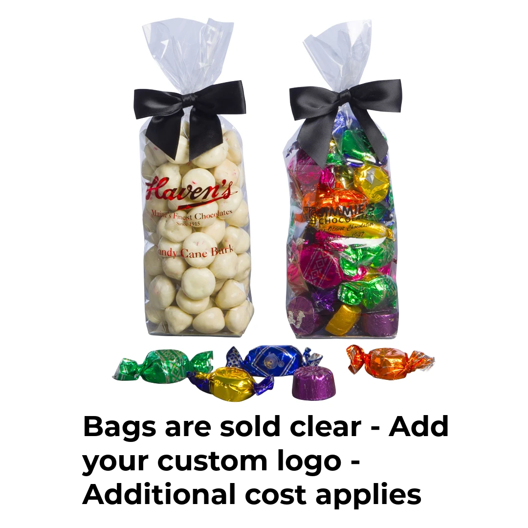 Medium 2-5/8" x 10-1/4" x 1-7/8" Clear Hard Bottom Poly Cello Bags - 2.5 Mil Gauge - Heat Sealable 100 per pack