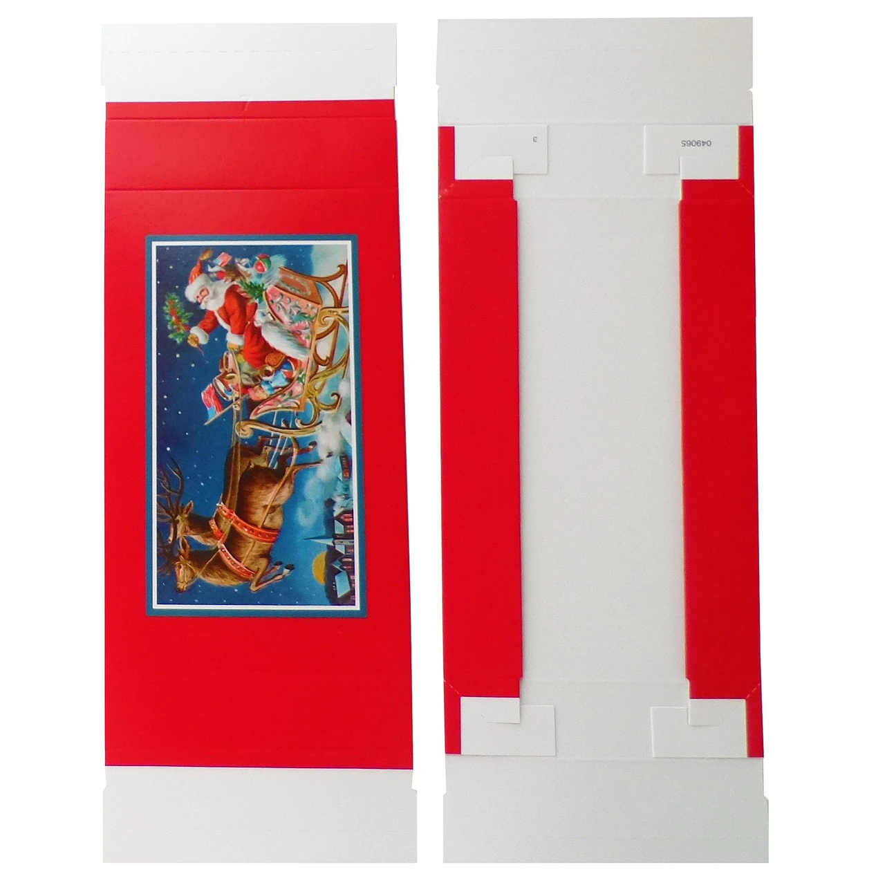 250 Covers - 1/2 lb. Candy Box Covers - Vintage Santa's Sleigh - 7-1/8" x 4-1/2" x 1-1/8"