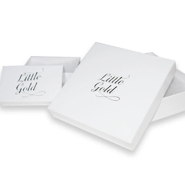 100 Boxes - White Swirl Jewelry Box - 3-1/2" x 3-1/2" x