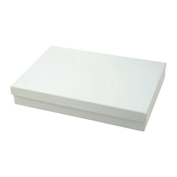 100 Boxes - White Swirl Jewelry Box - Large - 7" x 5-1/2" x 1"