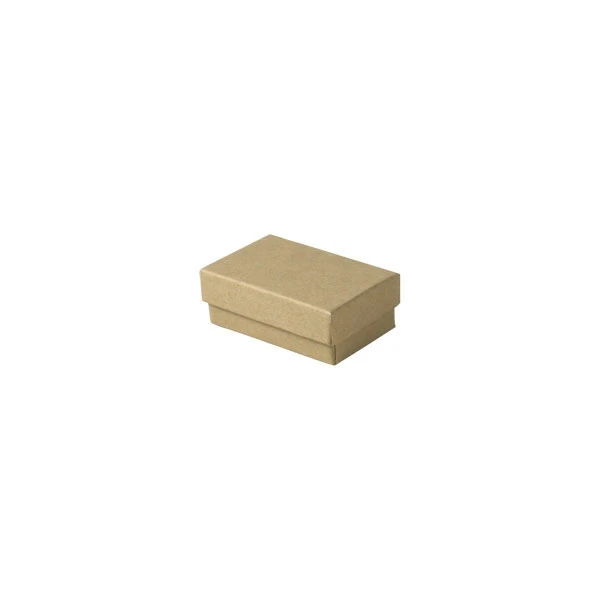 100 Boxes - Natural Kraft Jewelry Box - Small - 2-7/16" x 1-5/8" x 13/16"