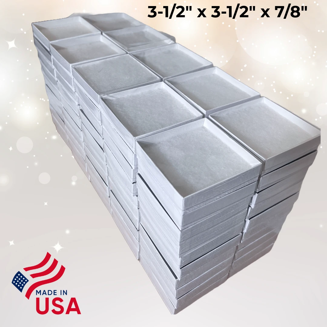 100 Boxes - Natural Kraft Jewelry Boxes
