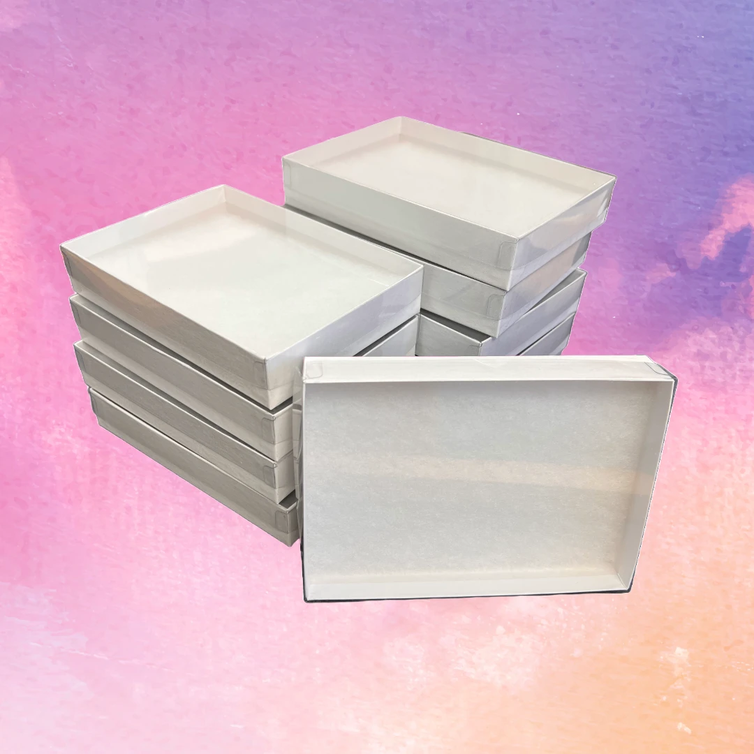 100 Boxes - Purple Kraft Jewelry Boxes