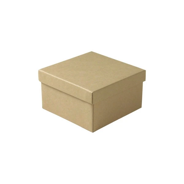 100 Boxes - Natural Kraft Jewelry Box - 3-1/2" x 3-1/2" x 1-7/8"