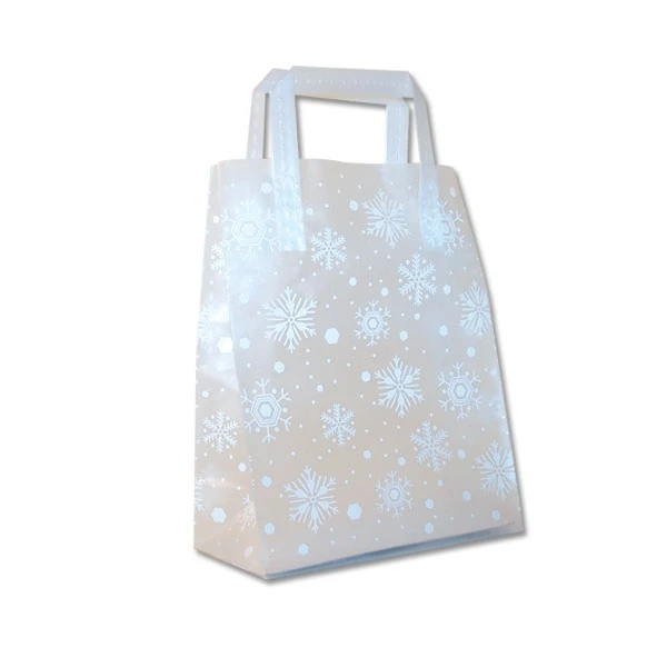 Frosted Bags Petite - White Snowflake 100 Bags/Case