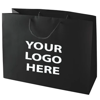 1 Color Hot-Stamped Black Matte Laminated Bags - 20" x 6" x 16"
