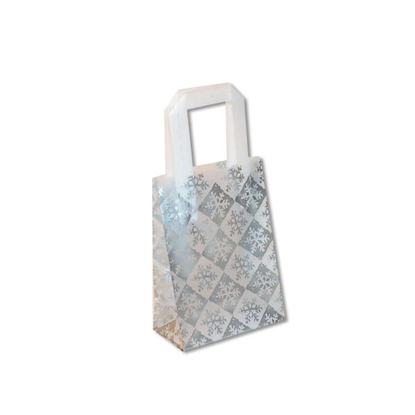 Frosted Bags Mini - Snowflake Check Silver 100 Bags/Case
