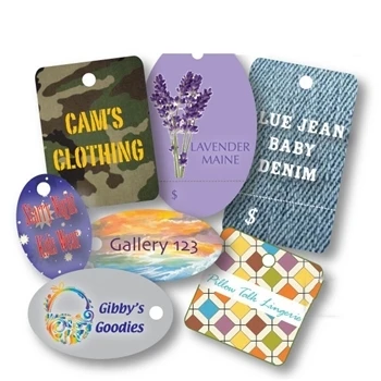 Custom Full Color Digital Tags - No Strings - Small & Medium Shapes