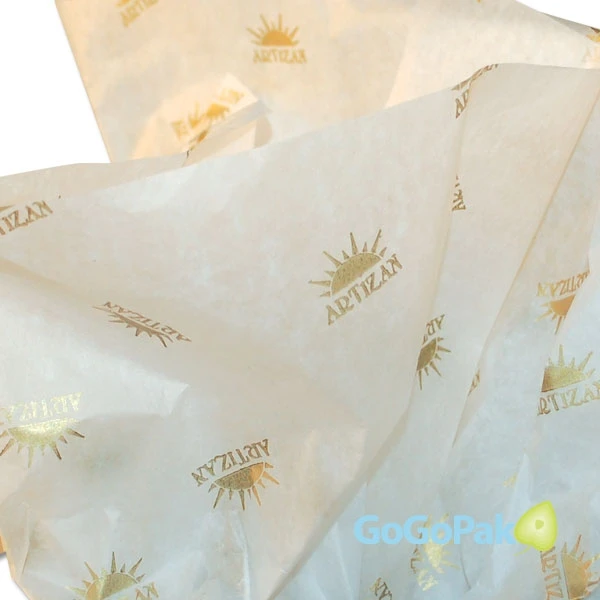 4800 Sheets - 20" x 30" Custom Printed Dry Waxed Food Safe Tissue Paper- Kraft or White