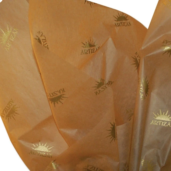 4800 Sheets - 20" x 30" Custom Printed Dry Waxed Food Safe Tissue Paper- Kraft or White