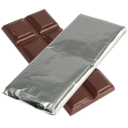 1000 Sheets/Pack - Silver Chocolate Bar Foil - 6" x 7-1/2"