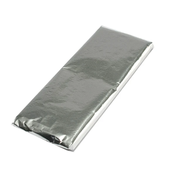 1000 Sheets/Pack - Silver Chocolate Bar Foil - 6" x 7-1/2"