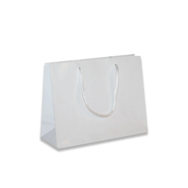White Matte Laminated Eurototes - 9" x 3.5" x 7" - 100 Bags/Case