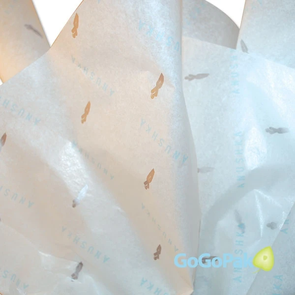 4800 Sheets - 20" x 30" - Custom Printed Premium White or Kraft Tissue Paper