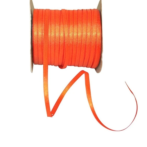 Double Face Satin 1/8" Torrid Orange 30 Yards/Roll