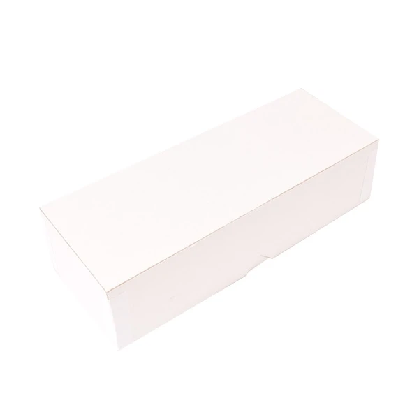 Rigid Set-Up Boxes - 9-3/4" x 3-5/8" x 2-1/2" White Kraft Boxes with Dividers 54/Pack