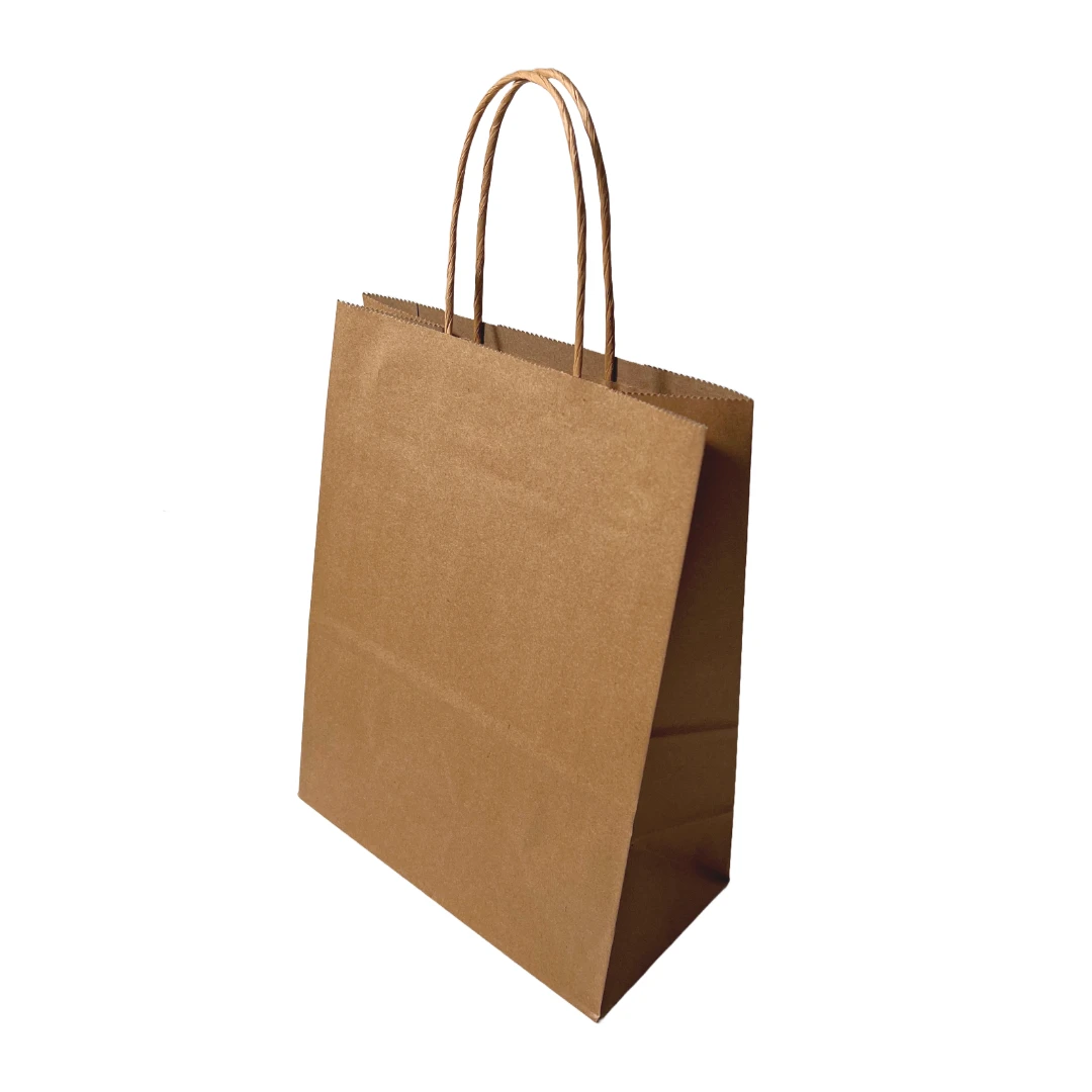 250 Bags - Recycled Kraft Paper Bags - 8.25" x 4.33" x 10.6"