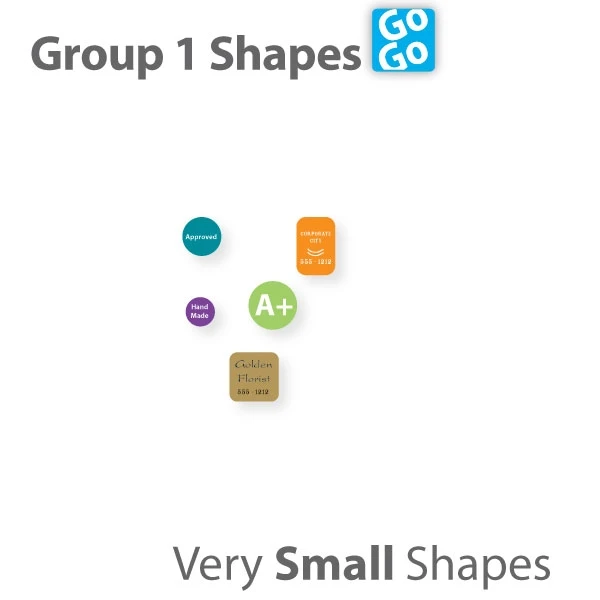 1000 Labels - Ink Printed Labels - Very Small Shapes
