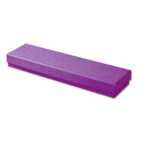 100 Boxes - Purple Kraft Jewelry Boxes - 8" x 2" x 7/8"