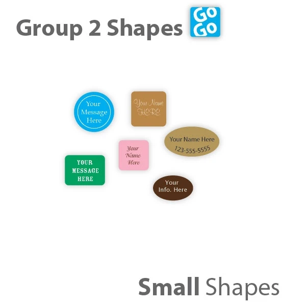 1000 Labels - Ink Printed Labels - Small Shapes