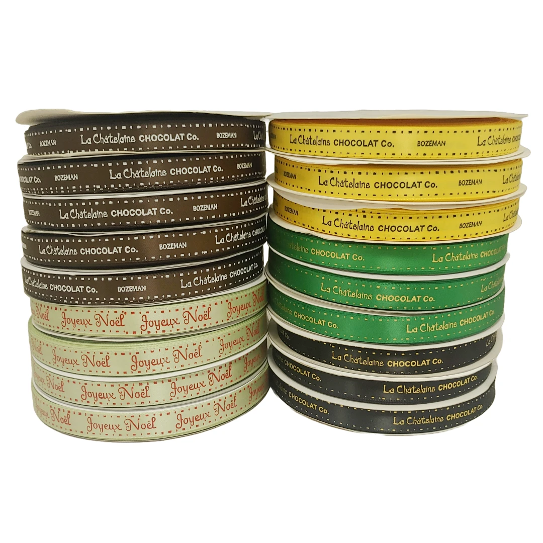 Custom Branded Satin Ribbons- Double Face Satin 5 Rolls