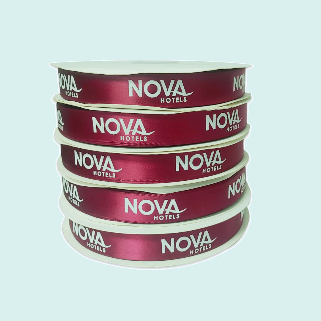 Custom Branded Satin Ribbons- Single Face - 5 Rolls
