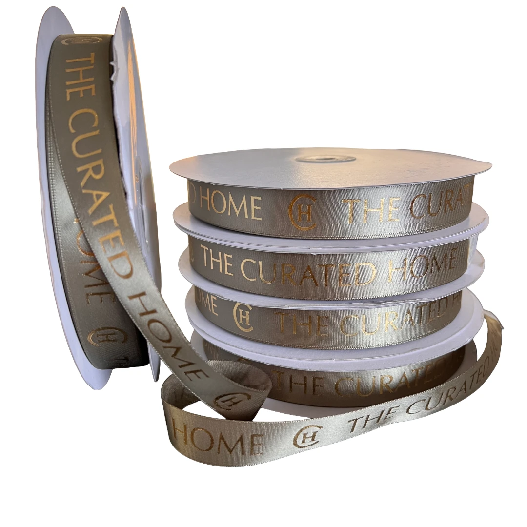Custom Branded Satin Ribbons- Single Face - 5 Rolls