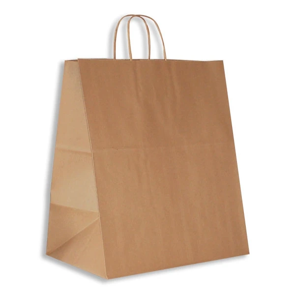 200 Bags - Recycled Kraft Paper Bags - 14" x 10" x 15.5"