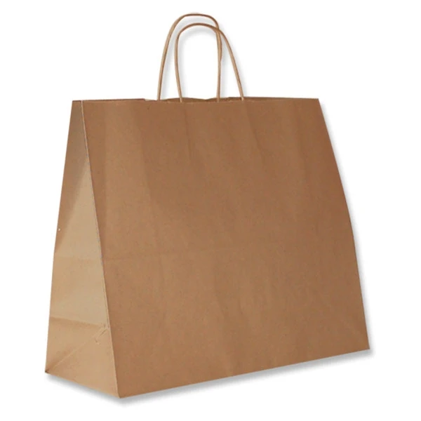 250 Bags - Recycled Kraft Paper Bags - 16" x 6" x 12.5"