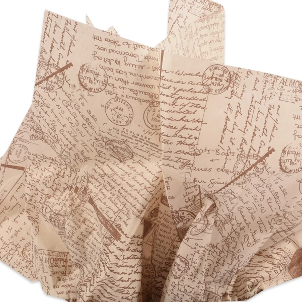240 Sheets - Wish You Were Here Postcard Pattern Tissue Paper - 20" x 30" Sheets